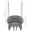 Závěsné křeslo s polštářem 60 cm, tmavě šedá SPRINGOS SPR0046