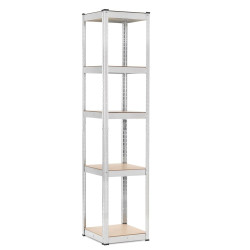 Kovový regál 180x40x40 cm 5 polic SPRINGOS HA5281 pozinkovaný