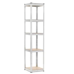 Kovový regál 180x40x40 cm 5 polic SPRINGOS HA5281 pozinkovaný