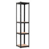 Kovový regál 180x40x40 cm 4 police SPRINGOS HA5282 černý