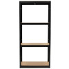 Kovový regál 174x80x40 cm 4 police SPRINGOS HA5283 černý