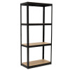 Kovový regál 174x80x40 cm 4 police SPRINGOS HA5283 černý