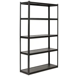 Kovový regál 200x120x40 cm 5 polic SPRINGOS HA5284 černý