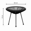Zahradní stůl 50 cm, černý SPRINGOS LOA GF0090