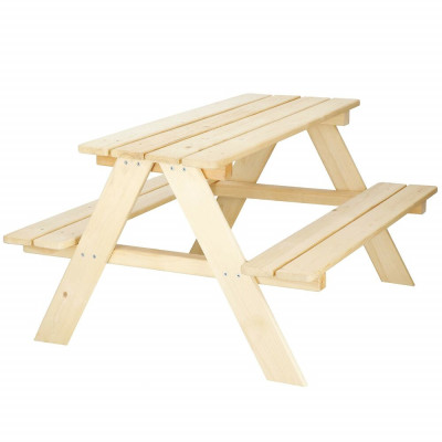 Dětský piknikový stůl s lavicemi 90 cm DECHLAND Mini Picnic