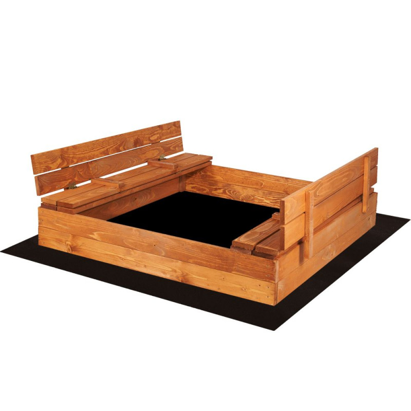 Dětské pískoviště s krytem 120x120 cm DECHLAND Smart 120ZI hnědé