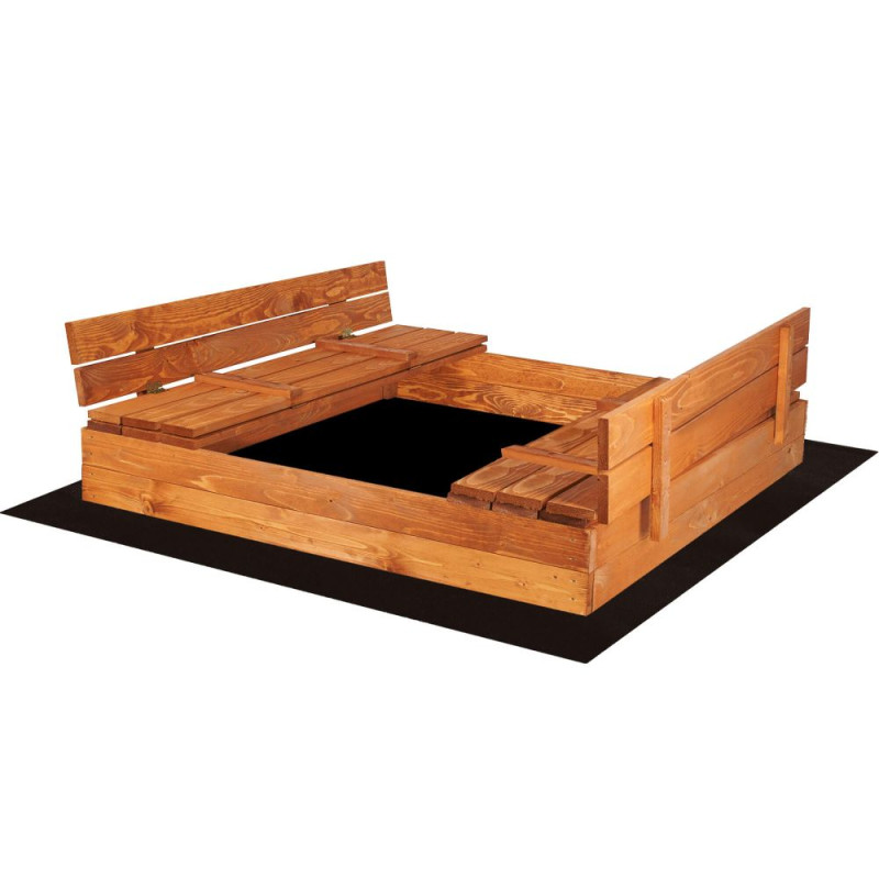 Dětské pískoviště s krytem 180x180 cm DECHLAND Smart 180ZI hnědé