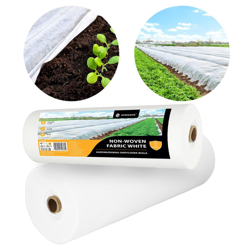 Netkaná textilie 1,6x25 m 50 g/m² SPRINGOS AG0048 bílá