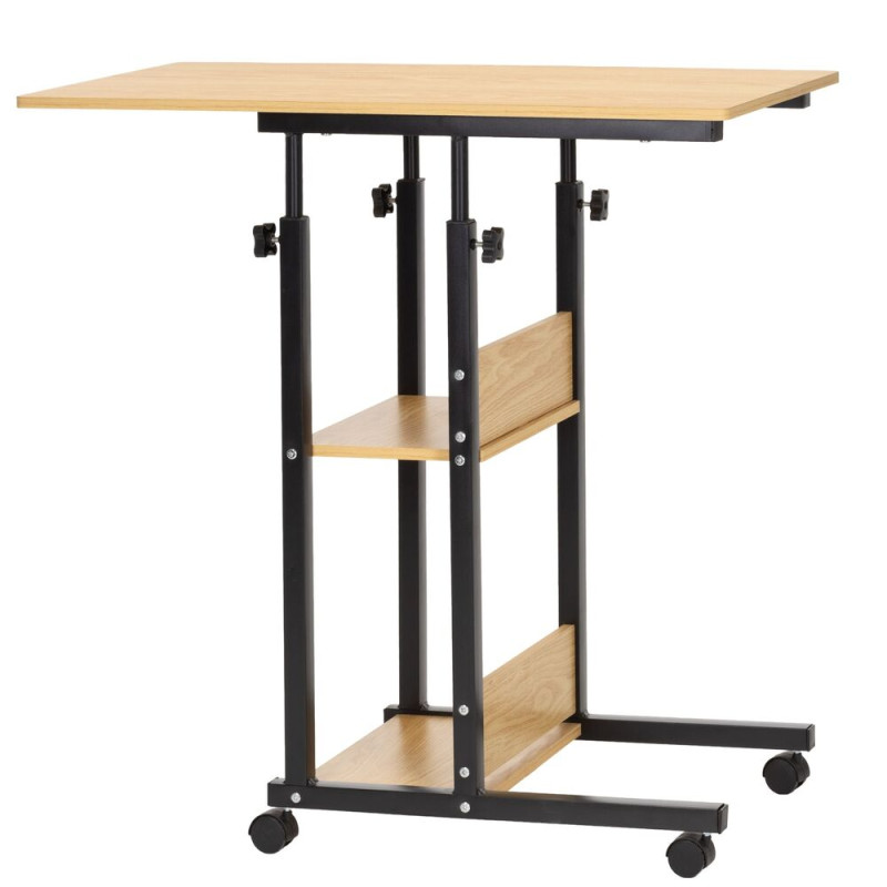Stolek na notebook 80x40 cm SPRINGOS Lineo HF0060 světle hnědý