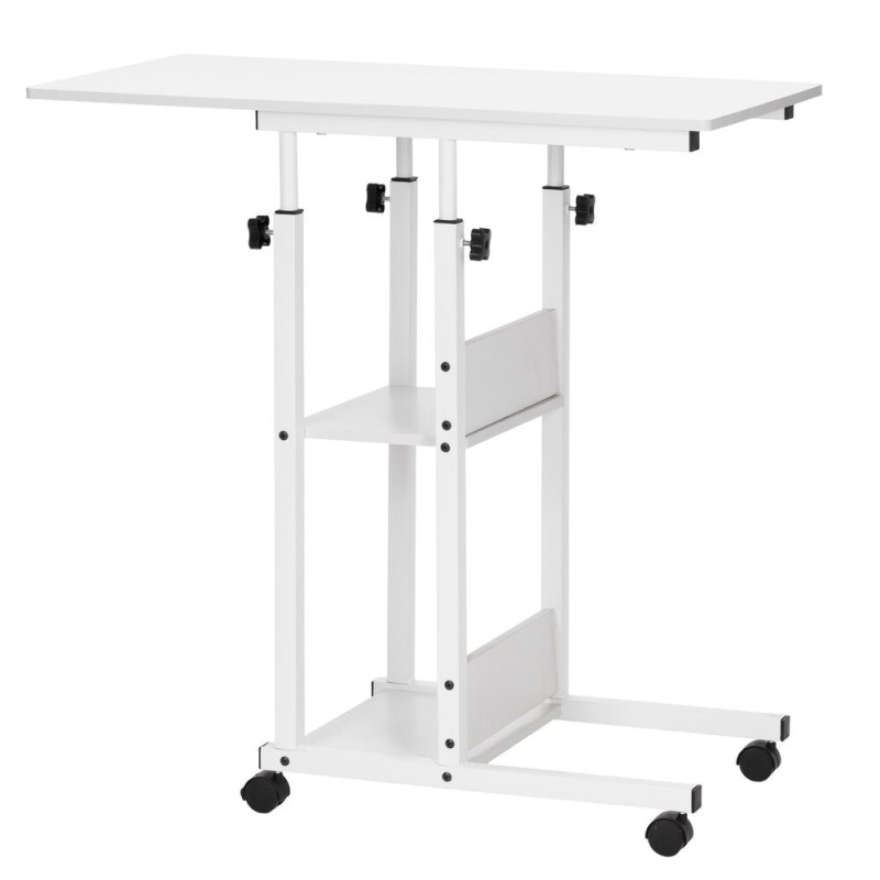 Mobilní stůl 80x40x76-86 cm SPRINGOS HF0059 bílý