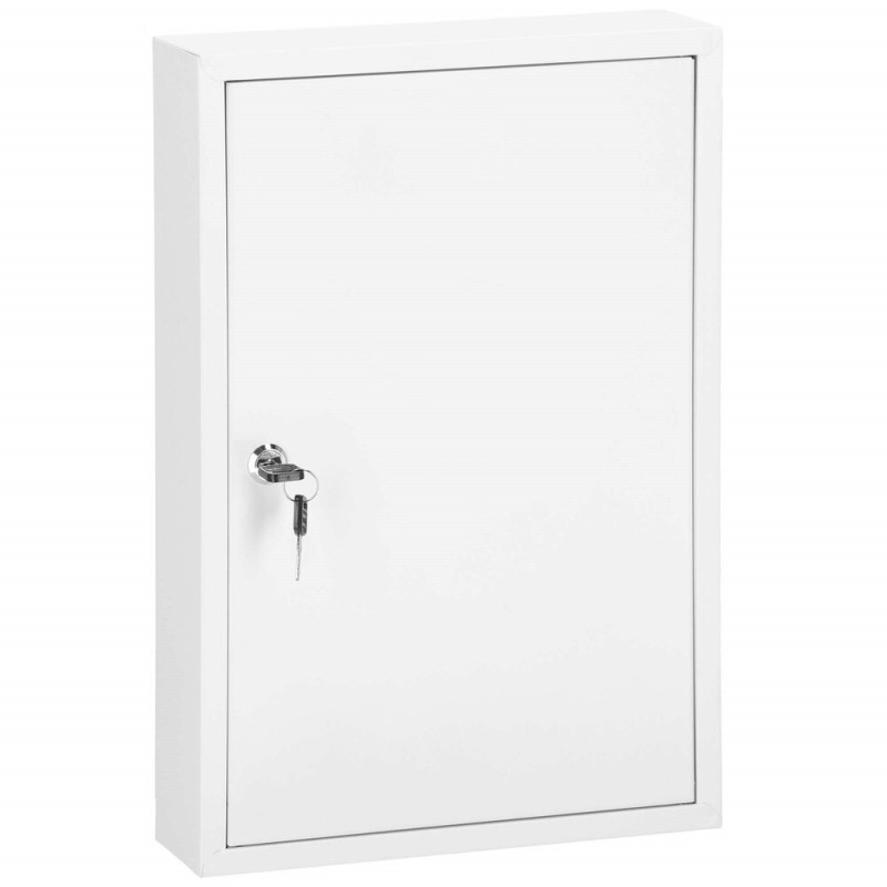 Skříňka na klíče 64 háčků 30x8x45 cm SPRINGOS HA5035 bílá