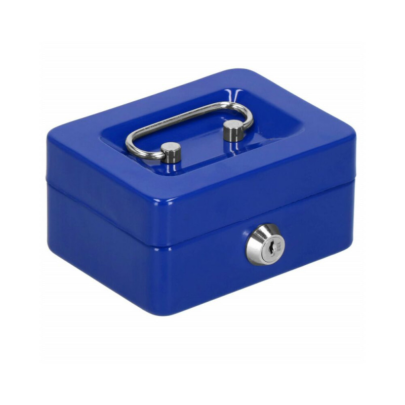 Příruční pokladna 12,5x9,5x6,5 cm SPRINGOS CASHBOX HA5037 modrá