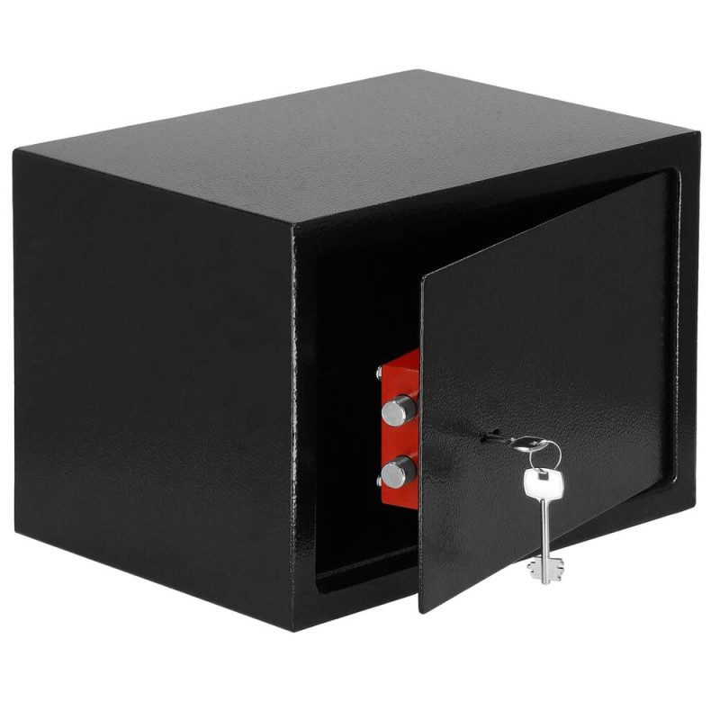 Trezor na peníze na klíč 35x25x25 cm SPRINGOS HA5057 černý