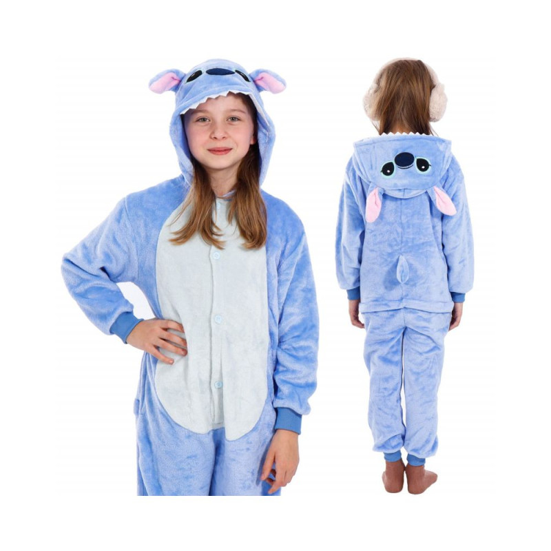 SPRINGOS Pyžamo Kigurumi Stitch modré, vel. 120-130 cm