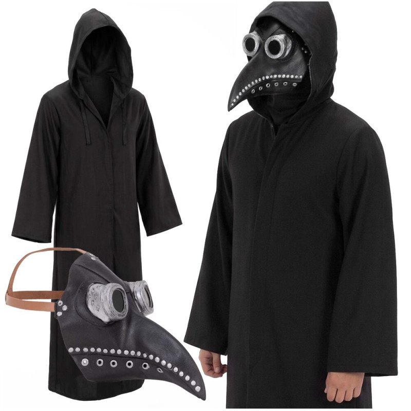 Halloweenský kostým morového doktora L/XL SPRINGOS HA7596 černý