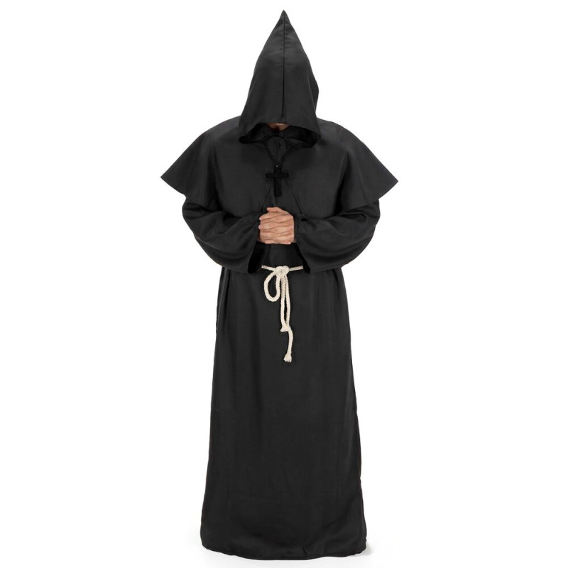Halloweenský kostým mnicha vel. XL SPRINGOS HA7597 černý