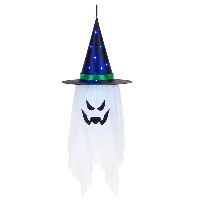 Halloweenský duch LED závěsný 117 cm SPRINGOS HA7592 bílý