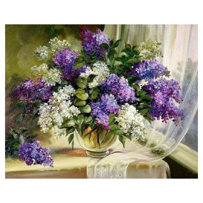 Diamantové malování 40x30 cm, Kytice u okna Springos ART