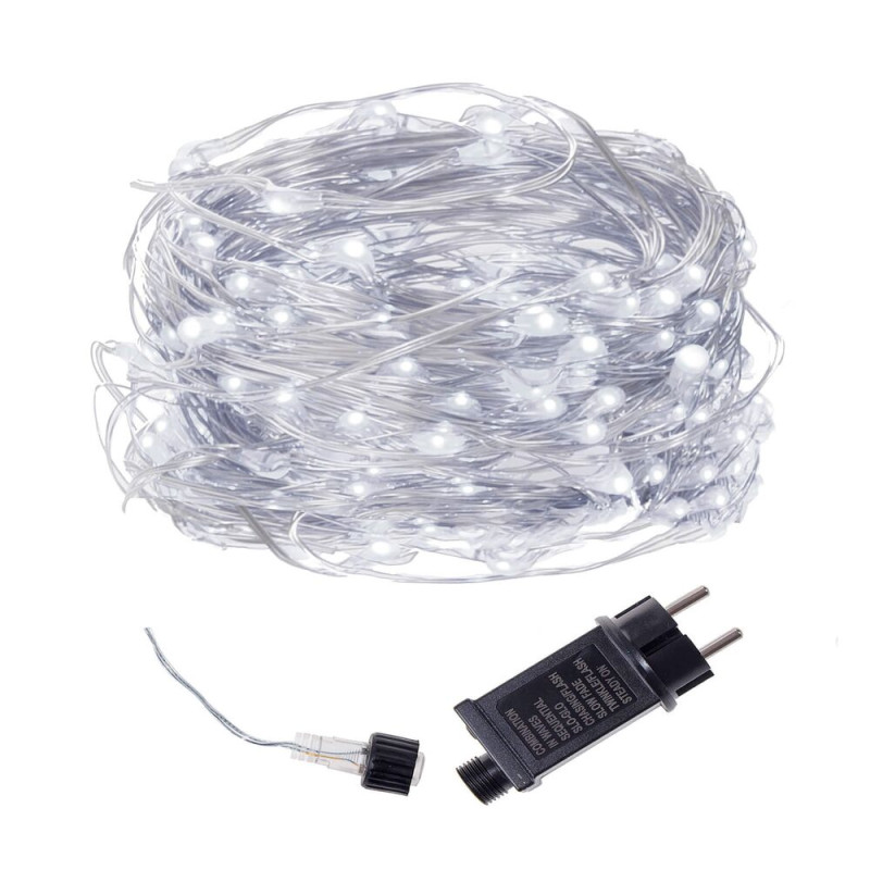 LED řetěz Nano - 10m, 100LED, 8 funkcí, IP44, studená bílá LED řetěz Nano - 10m, 100LED, 8 funkcí, IP44, studená bílá