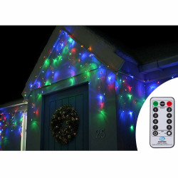 LED krápníky - 14,5m, 300LED, 8 funkcí, ovladač, IP44, multicolor