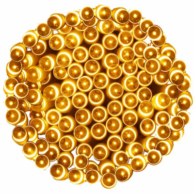 LED světelný řetěz - 5m, 50LED, 8 funkcí, 3xAA, IP44, teplá bílá