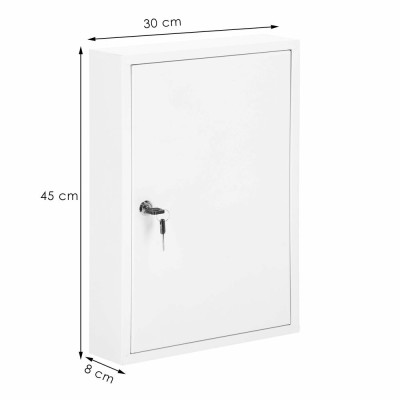 Skříňka na klíče 64 háčků, bílá SPRINGOS TX5035