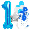 Sada narozeninových balónků 1, modré SPRINGOS PS0022