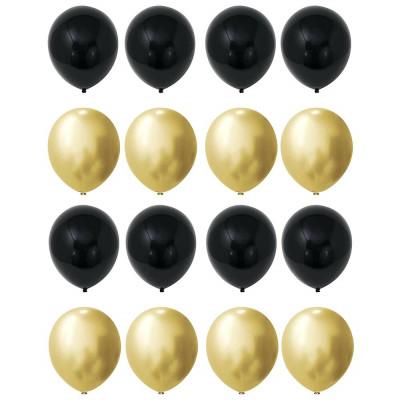 Sada narozeninových balónků 40, černo-zlaté SPRINGOS PS0023