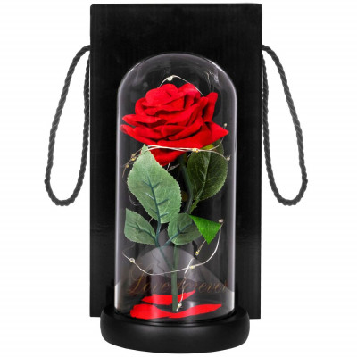 Věčná růže ve skle s led osvětlením SPRINGOS HA5156