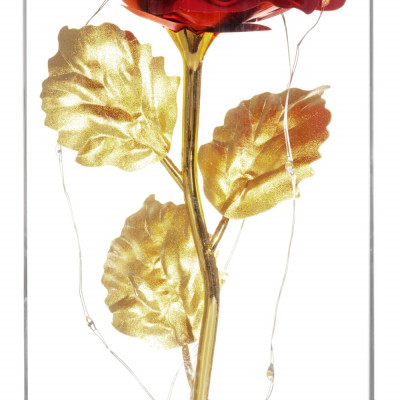 Věčná růže ve skle s led osvětlením SPRINGOS HA5157