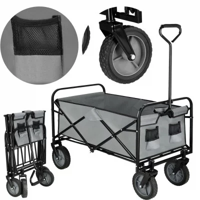 Skládací vozík 80 kg, šedý SPRINGOS GA0015