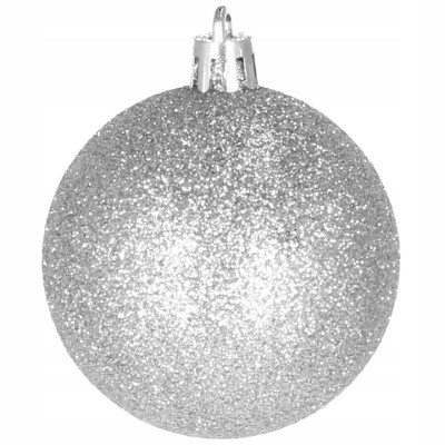 Vánoční baňky stříbrné mix - 456cm, sada 30ks