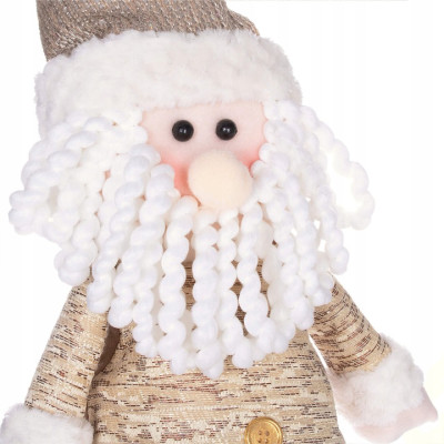 Vánoční Santa Claus nastavitelný 57-80 cm, béžovo-hnědý