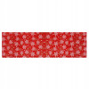 Vánoční ubrus 180x33 cm Vločky, červený