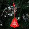 Vánoční ozdoby - Zvonky s vločkami, sada 3ks
