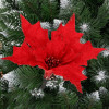 Vánoční hvězda na stonku 24x15 cm červená