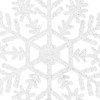 Vánoční ozdoby - Sněhové vločky se třpytkami 10cm, bílé, sada 12ks