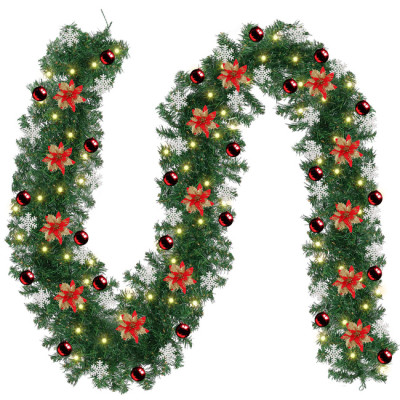 Vánoční řetěz Girlanda z větviček 3m zelená