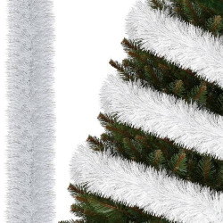 Vánoční řetěz Girlanda Premium 6m bílo-stříbrná