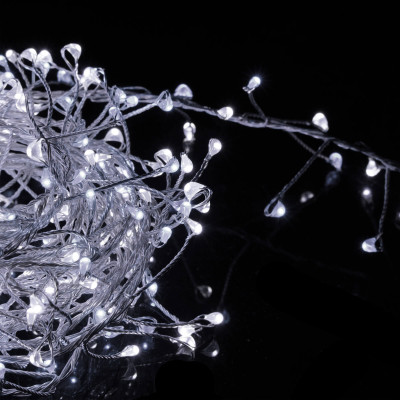 LED řetěz Nano Ježek - 3m, 300LED, 8 funkcí, IP44, studená bílá