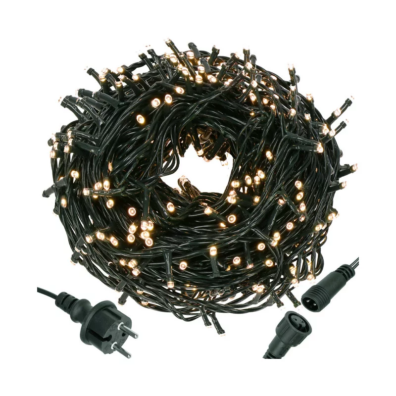 LED světelný řetěz - 19,5m, 300LED, IP44, teplá bílá LED světelný řetěz - 19,5m, 300LED, IP44, teplá bílá