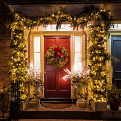 LED světelný řetěz - 19,5m, 300LED, IP44, teplá bílá