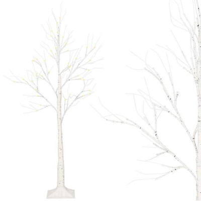 LED stromek Bříza - 120cm, 48LED, IP44, teplá bílá