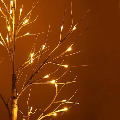 LED stromek Bříza - 180cm, 96LED, IP44, teplá bílá