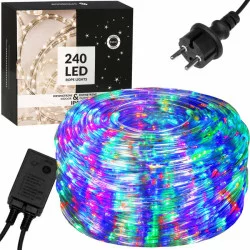 LED světelná hadice - 10m, 240LED, 8 funkcí, IP44, multicolor