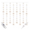 LED světelný závěs Hvězdy - 2x1,6m, 180LED, IP44, teplá bílá + záblesky