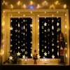 LED světelný závěs Hvězdy - 2x1,6m, 180LED, IP44, teplá bílá + záblesky