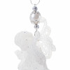 Vánoční ozdoba - Tančící anděl s perlou bílý, 13cm