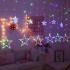 LED světelný závěs Hvězdy - 2x0,9m, 138LED, 8 funkcí, IP44, multicolor