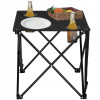 Kempingový stolek 46x46x45 cm, černý SPRINGOS KOMPAKT